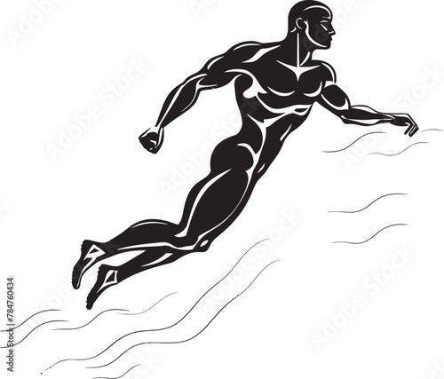 Dive Dynamo Emblematic Vector Emblem Stream Swift Iconic Swimmer Logo