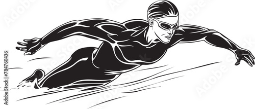 Stream Swift Iconic Swimmer Logo Fluid Fitness Symbolic Swim Icon