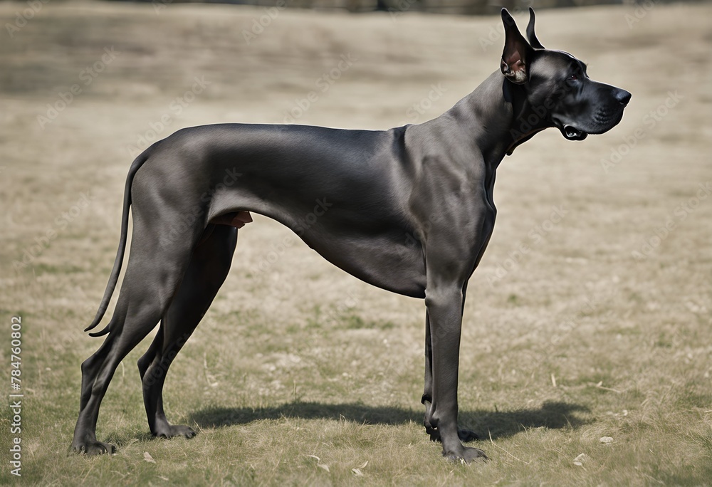A close up of a Great Dane