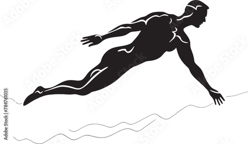 Swim Surge Symbol Design for Swim Icon Aquatic Aura Vector Logo Badge
