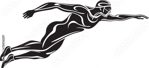 Aqua Action Symbol Design for Swim Icon Swim Stream Vector Emblematic Symbol