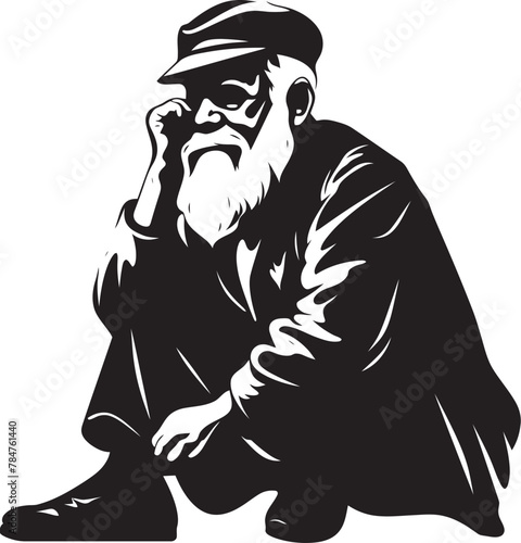 Heavy hearted Sage Iconic Emblem of Melancholy Waning Vigor Symbol of Diminishing Hope