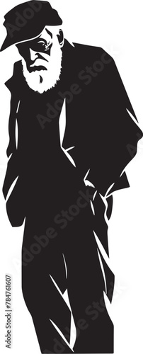 Tired Tears Emblematic Vector Logo Wistful Watchman Iconic Emblem of Regret