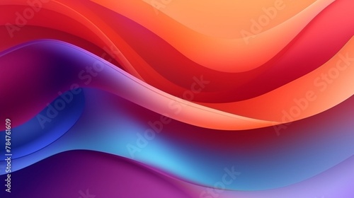 Smooth flow of wavy shape with gradient vector abstract background