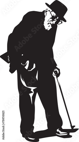 Dreary Guardian Symbol of Lingering Gloom Aging Anguish Emblematic Vector Icon