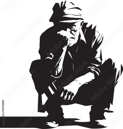 Fading Faith Emblematic Vector Icon Solemn Solace Symbol of Melancholic Peace