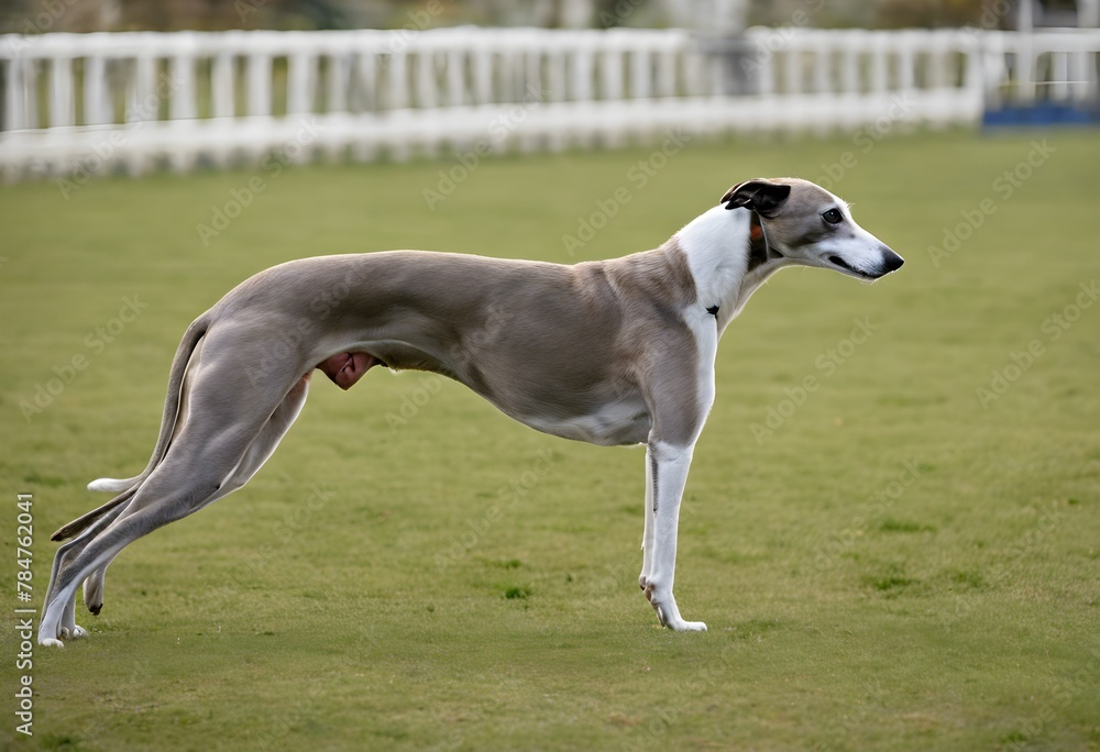 A close up of a Greyhound A close up of a Greyhound