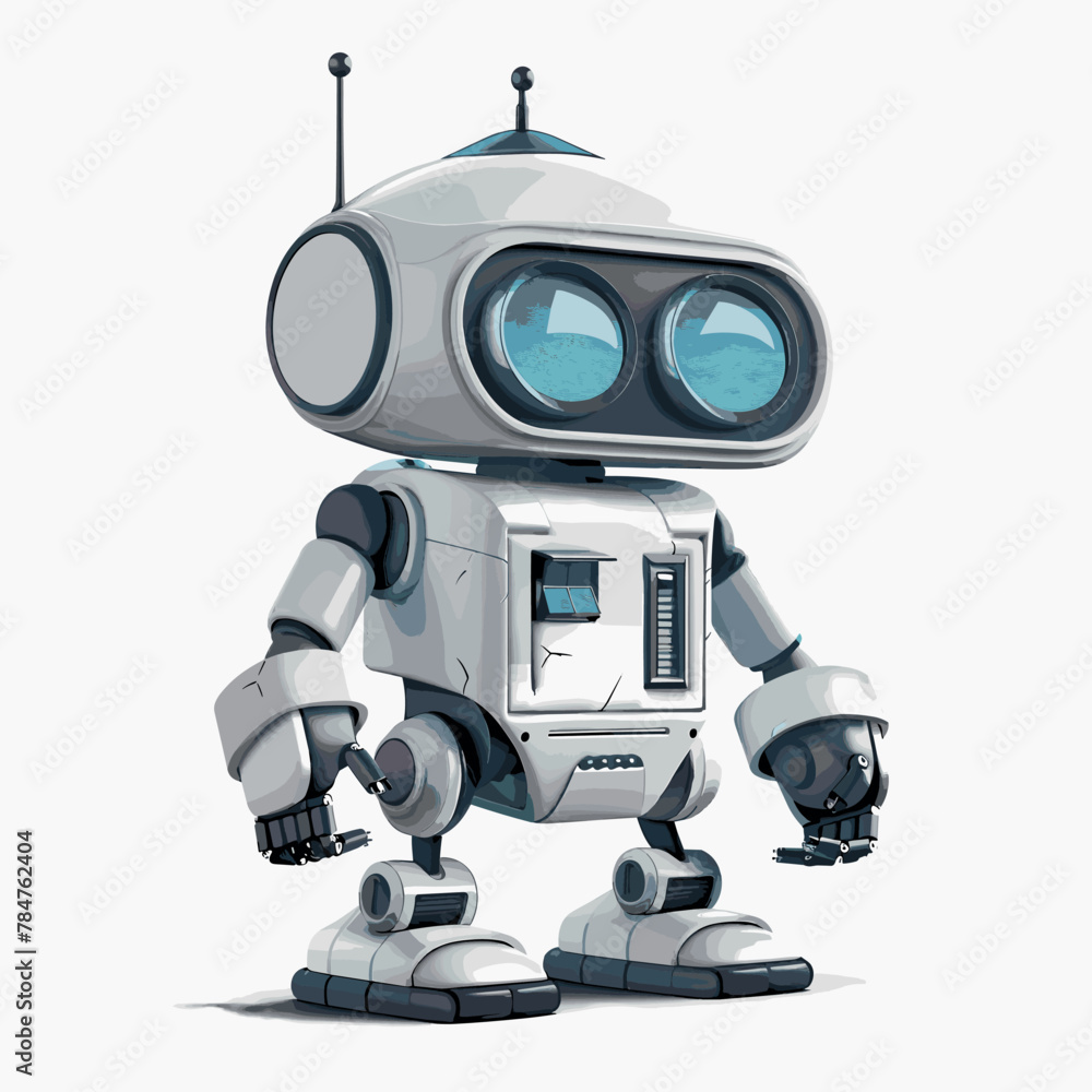 Robot on a white background. Vector illustration. Eps 10. Robot on a white background. Vector illustration. Eps 10.