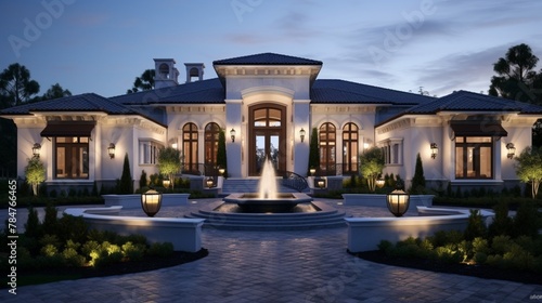 Luxury Single Story Home Exterior