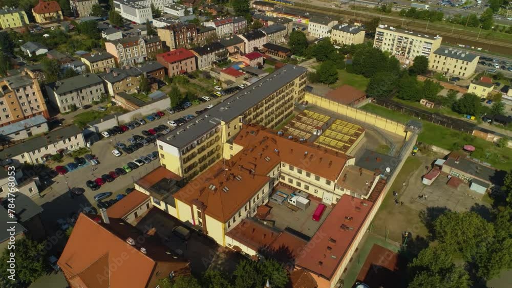 Detention Center In Wejherowo Areszt Sledczy Aerial View Poland Detention Center In Wejherowo Areszt Sledczy Aerial View Poland