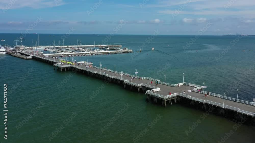 Beautiful Pier Baltic Sea Sopot Molo Morze Baltyckie Aerial View Poland Beautiful Pier Baltic Sea Sopot Molo Morze Baltyckie Aerial View Poland