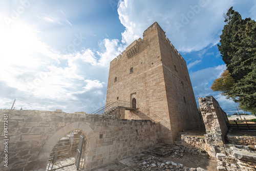 Majestic Kolossi castle in Cyprus. Limassol District photo