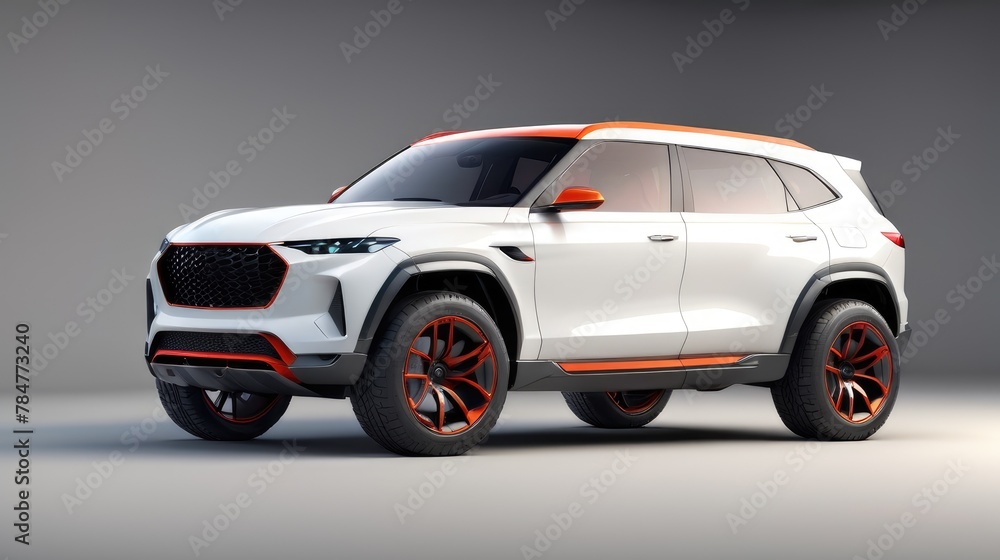 Fototapeta premium Luxury Automotive. Expensive Car. Concept Car. Big SUV