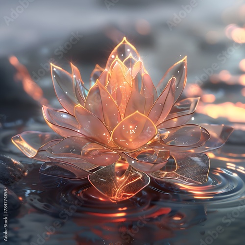 Foto einer Lotusblume aus Plastik photo