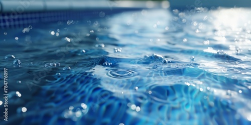 water in the pool close-up Generative AI © Roman