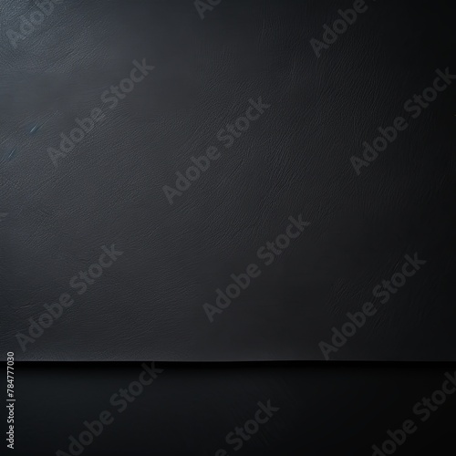 Black background with dark black paper on the right side, minimalistic background, copy space concept, top view, flat lay, high resolution photography