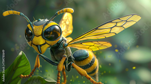 Cartoon Wasp Character photo