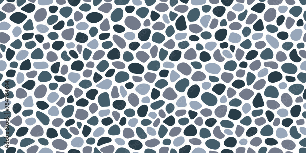 Paving seamless pattern vector illustration. Cute summer repeated background. Pebble, shingle beaches template wallpaper for interior, exterior, beauty, fabric designs. Doodle sea stones backdrop Paving seamless pattern vector illustration. Cute summer repeated background. Pebble, shingle beaches template wallpaper for interior, exterior, beauty, fabric designs. Doodle sea stones backdrop