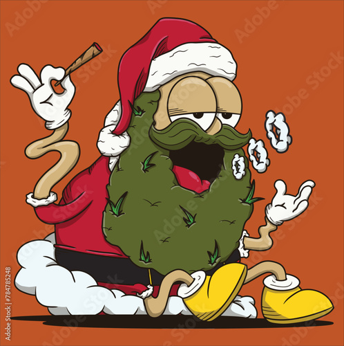 Santa Smoking Weed