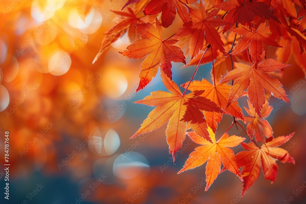 Red and Orange Autumn Leaves Background Red and Orange Autumn Leaves Background