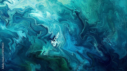 Abstract Oil Painting effect background, Oceanic Abstracts: Blues and greens swirled to mimic the ocean.