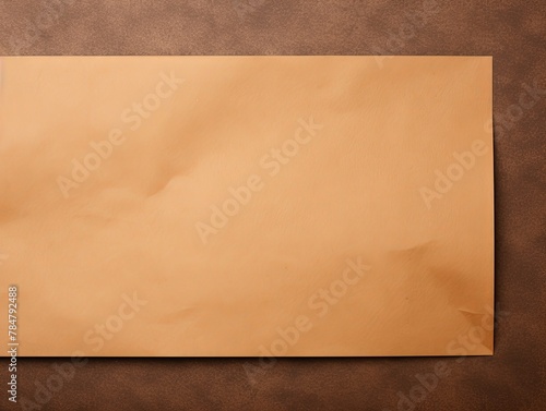 Brown background with dark brown paper on the right side, minimalistic background, copy space concept, top view, flat lay, high resolution photography, stock photo, professional color grading, clean s