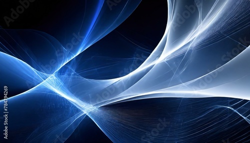 Blue-white plasma graphics, gradients, stylish and sophisticated