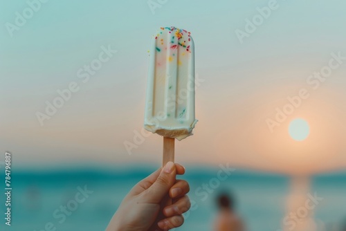 Summertime Bliss: Capturing the Delight of a Popsicle Ice Cream © Milos