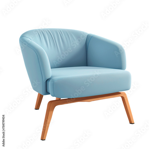 Modern Cushion and Armchair isolated on transparent background PNG Image. Generative AI.
