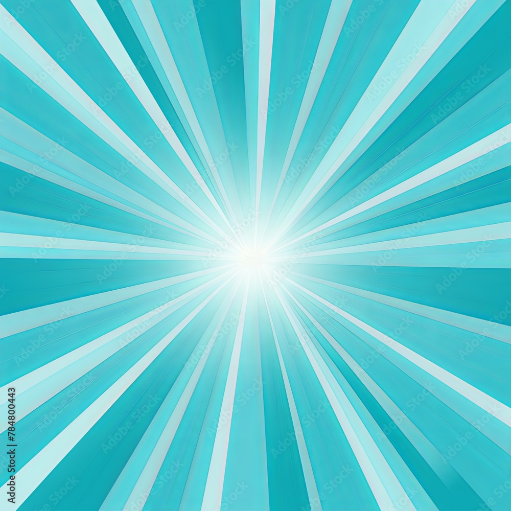 Cyan abstract rays background vector presentation design template with light grey gradient sun burst shape pattern for comic book cartoon
