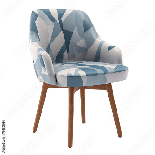 Modern Cushion and Armchair isolated on transparent background PNG Image. Generative AI. photo