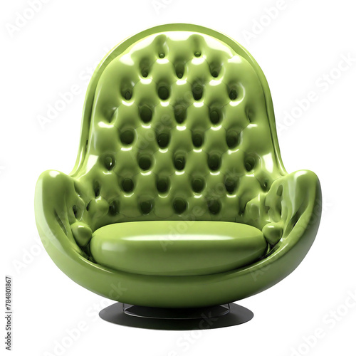 Modern Cushion and Armchair isolated on transparent background PNG Image. Generative AI. photo