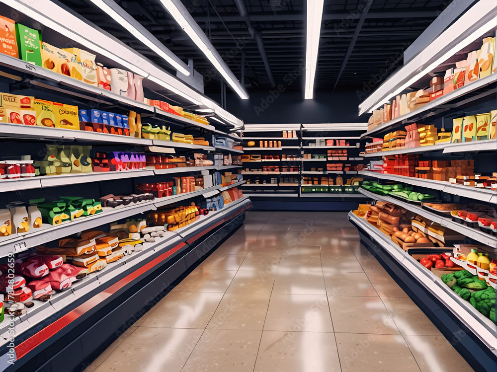 grocery store shelves filled with food grocery store shelves filled with food