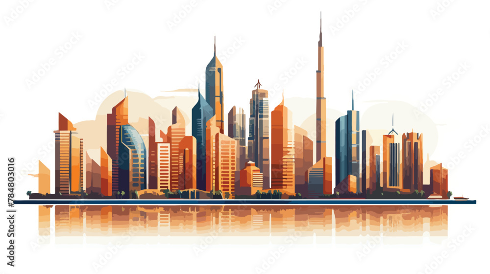 Vector illustration of United Arab Emirates skyscra
