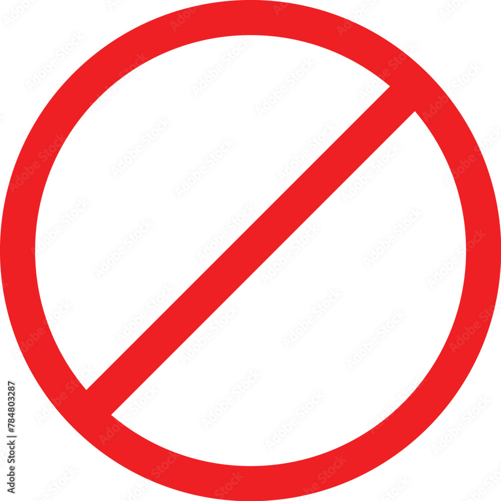 Flat No Sign or forbidden design illustration Flat No Sign or forbidden design illustration