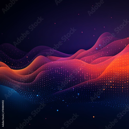 gradient background with dots and wavy lines, colorful gradient, vector illustration with copyspace for text product design copy space empty blank texture