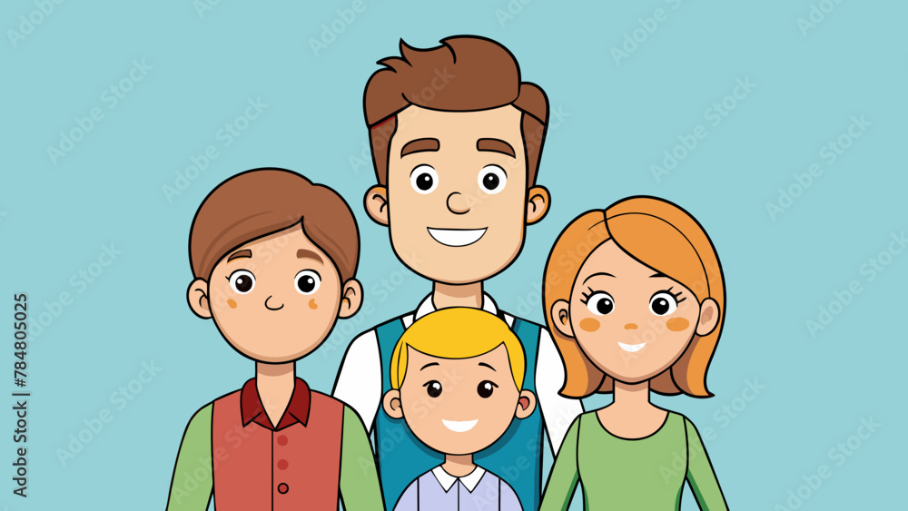 Happy family mother father brother sister vector illustration Happy family mother father brother sister vector illustration