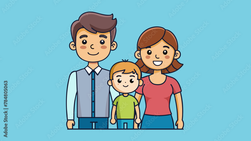 Happy family mother father brother sister vector illustration Happy family mother father brother sister vector illustration