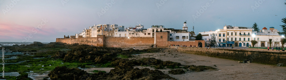 Panoramic view at Essaouira in Morocco on a sunny day
