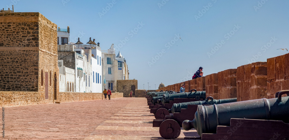 Panoramic view at Essaouira in Morocco on a sunny day