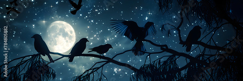 Silhouettes in the Moonlight: An Appreciation of Nocturnal Birds in their Natural Habitat photo