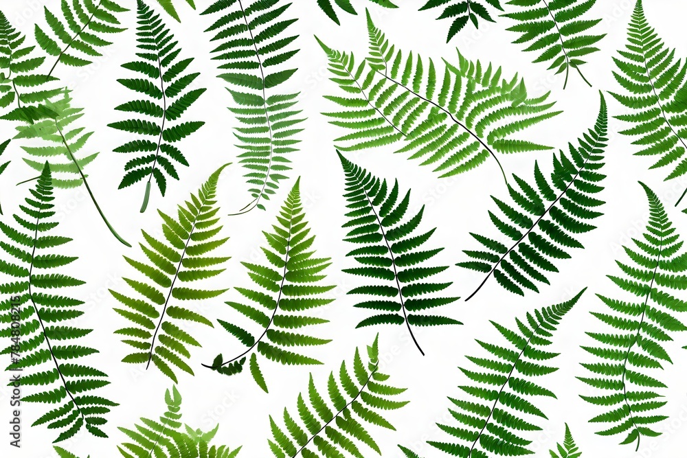 fern leaves seamless pattern