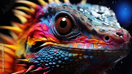 animal lizard in nature multi colored and close UHD Wallpaper