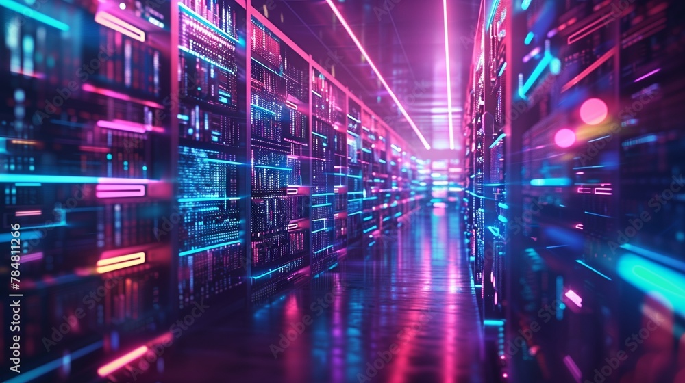 Digital electronic technology glowing background. Blockchain technology wallpaper. Computer network shiny poster. Bright lights. Raster bitmap digital illustration. AI artwork. Digital electronic technology glowing background. Blockchain technology wallpaper. Computer network shiny poster. Bright lights. Raster bitmap digital illustration. AI artwork.
