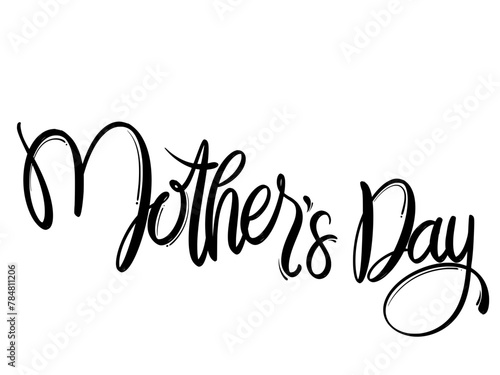 Happy Mother's Day text Calligraphy on transparent background template © Tebha Workspace
