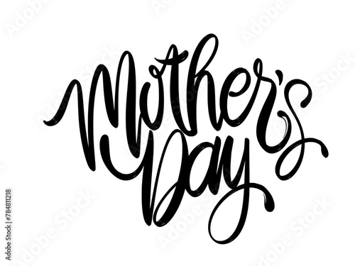 Happy Mother's Day text Calligraphy on transparent background template © Tebha Workspace
