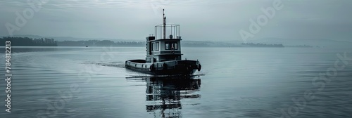 photo of a pump boat on the water photo