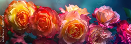 photo of colorful roses 