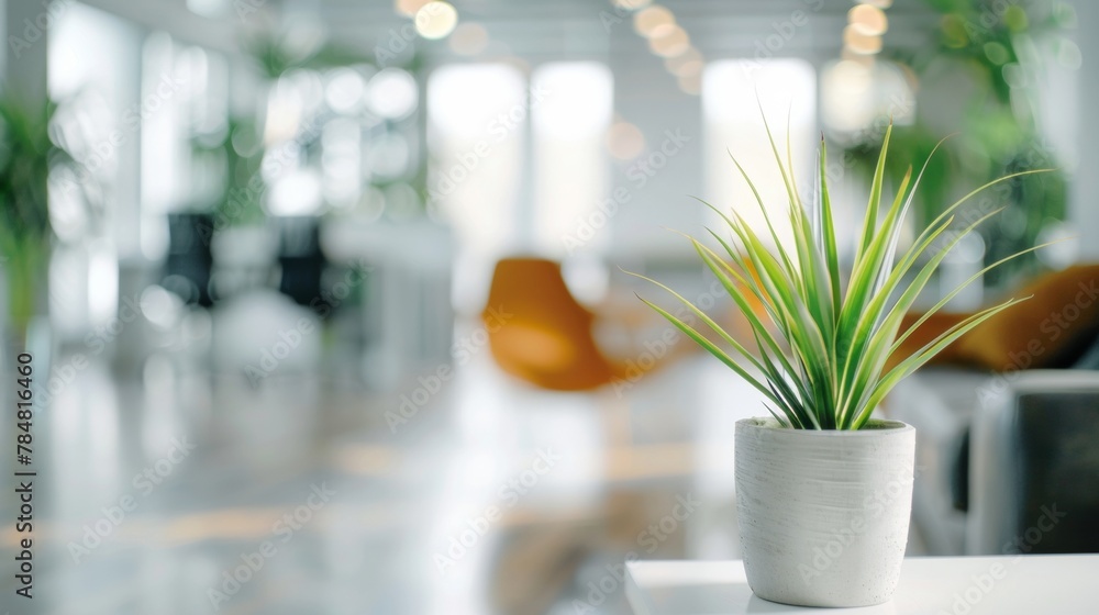 Defocused Modern Workspace A hazy image of sleek desk setups ergonomic chairs and potted plants in a bright airy office setting. . Defocused Modern Workspace A hazy image of sleek desk setups ergonomic chairs and potted plants in a bright airy office setting. .