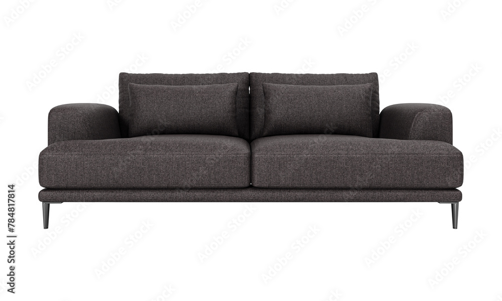 Modern and luxury brown sofa isolated on white background. Furniture Collection. Modern and luxury brown sofa isolated on white background. Furniture Collection.